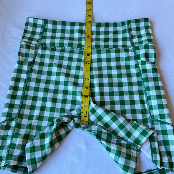 Tuckernuck Tnuck Sport Green Sport Trellis Gingham 6 in Ava Bike Shorts - Picture 10 of 11